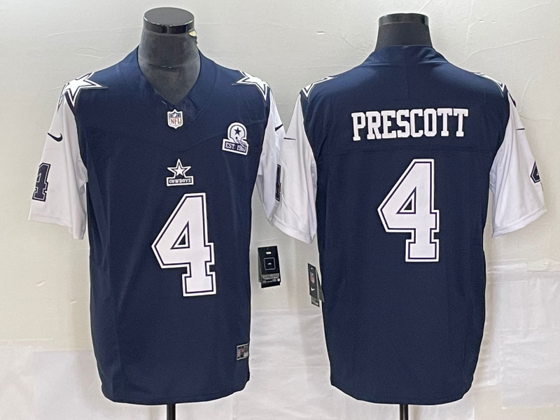 Men's Dallas Cowboys Dak Prescott #4 Navy Legend Jersey